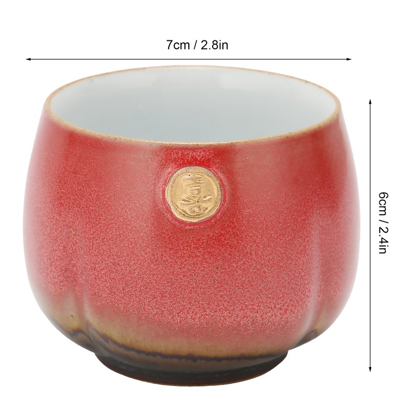 2Pcs Ceramic Cup Vintage Chinese Style Tea Cup Kung Fu