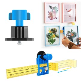laffeya Precision Hanging Marker Kit, All-in-One Tool with Built-in Ruler, Level & Screws - Marking for Perfectly Aligned Photo Walls & Artwork (Steel Pointed)