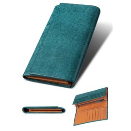 Fabriczio Wallet, Men's, Women's, Long Wallet, Bifold with Gusset, Coin Purse, Thin, Large Capacity, 21 Cards, Easy to Use, Italian Leather, Made by Top Leather Craftsmen, Genuine Leather, YKK Zipper