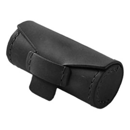 Mini Bolso De Cuero Para Lápiz Labial, Compacto, Negro