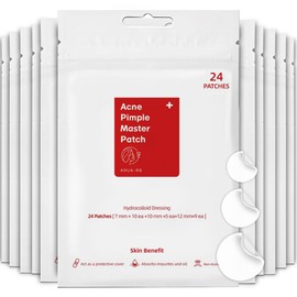 ANUA-RB Acne Pimple Patch Absorbing Hydrocolloid Original 3 Size Patches for Zits Cover, Spot Stickers for Face and Body, Not Tested on Animals, No Toxic Ingredients, 240 Count (Pack of 10)