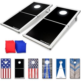 GoSports Classic Regulation Size Cornhole Set - Includes 8 Bean Bags & Rules