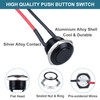 DMWD 2pcs 12mm Super Short Metal Momentary Push Button Switch