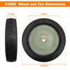 44985 Lawn Sweeper Wheel Tire Complete Assembly Set Compatible with