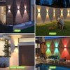LANSOW Solar Fence Lights Outdoor, 12 Pack Solar Powered Lights