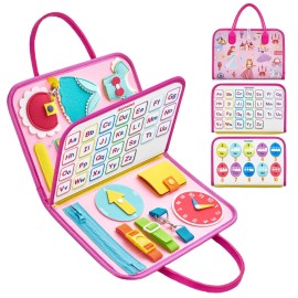 Freebear Busy Board Toddler Travel Toys Sensory Toys for Toddlers 1 2 3 4, Montessori ...