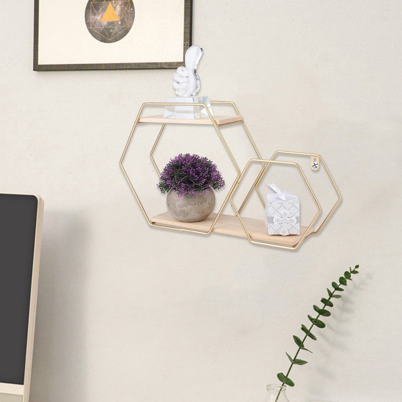 Wall Mounted No Punch Shelves Display Storage Rack Home Office