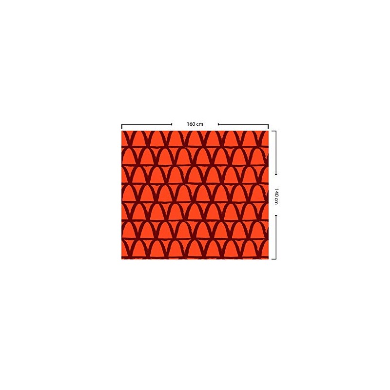 Bonamaison Kitchen Decoration, Tablecloth, Orange Bordeux, 140 x 160 Cm
