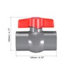 sourcing map PVC Ball Valve Supply Pipe Knob Threaded Ends