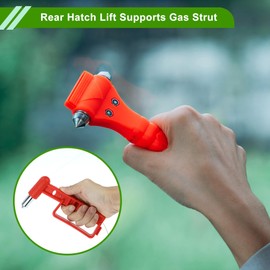 HOPESPANNER Universal Car Safety Hammer Glass Breaker Urgent Escape Tool 1 Pc Black Red