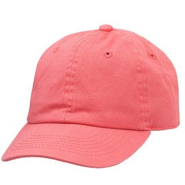 Gorra de béisbol para niños y niñas, de algodón suave, ligera, tamaño ajustable para 2 a 9 años, Coral/Lluvia Tropical, 6-9 años