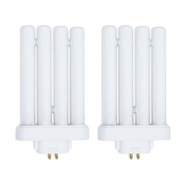 lumenivo FML Lamp 27 Watt Replacement Quad CFL for Floor Lamps 3000K Warm White Plug-in 27W Fluorescent Bulb with 4-Pin GX10Q-4 Base - 2 Pack