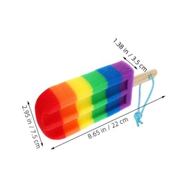 FRCOLOR 3Pcs Colorful Exfoliating Bath Sponges for Body Scrubbing Unique Shape Shower Sponge Soft and Gentle Skin Exfoliator for Men and Women Durability