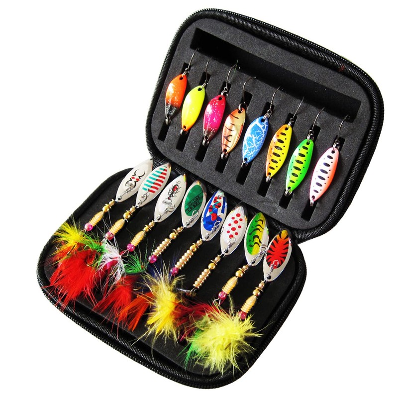 Trout Spoon Set, Artificial Bait Spinner Blinker Set, Fishing Bait