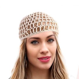 3 Pcs Hair Nets Cap, Elastic Mesh Crochet Hair Net Snoods for Women Soft Rayon Crocheted Sleep Caps Hair Wrap Net for Silk Press Cover Accessory for Sleeping White, Pink,Blue