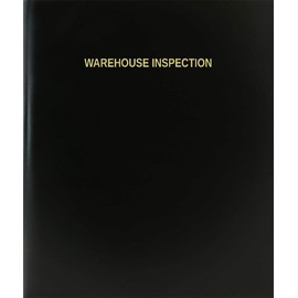 BookFactory Warehouse Inspection Log Book/Journal/Logbook - 120 Page, 8.5''x11'', Black Hardbound (XLog-120-7CS-A-L-Black(Warehouse Inspection Log Book))