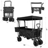 AthLike Collapsible Wagon Folding Garden Cart w/Removable Canopy, Extra Large