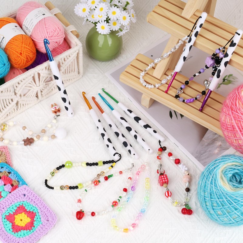 Coopay Crochet Hooks, Crochet Hook with Soft Polymer Clay Handle
