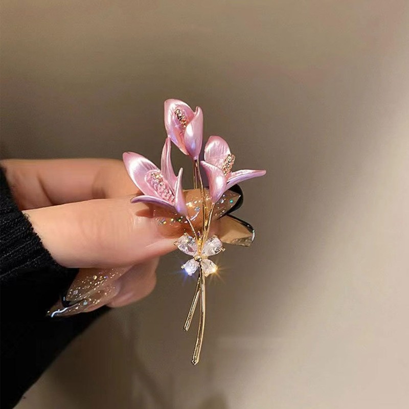 RELKLYU 2 Stücke Blumenbrosche, Elee Brosche, Dekorationsbrosche, Kreativer Styling-Brosche, Brosche