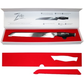Zelite Infinity Bread Knife 10 Inch - Comfort-Pro Series - German High Carbon Stainless Steel - Razor Sharp, Serrated Blade, Super Comfortable