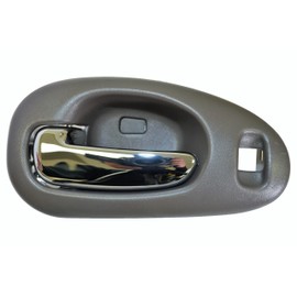 PT Auto Warehouse CH-2334MG-FL - Inside Interior Inner Door Handle, Gray Housing with Chrome Lever - Driver Side Front