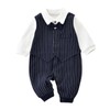 Keenso Body de Mono para bebé, Camisa Blanca de Caballero