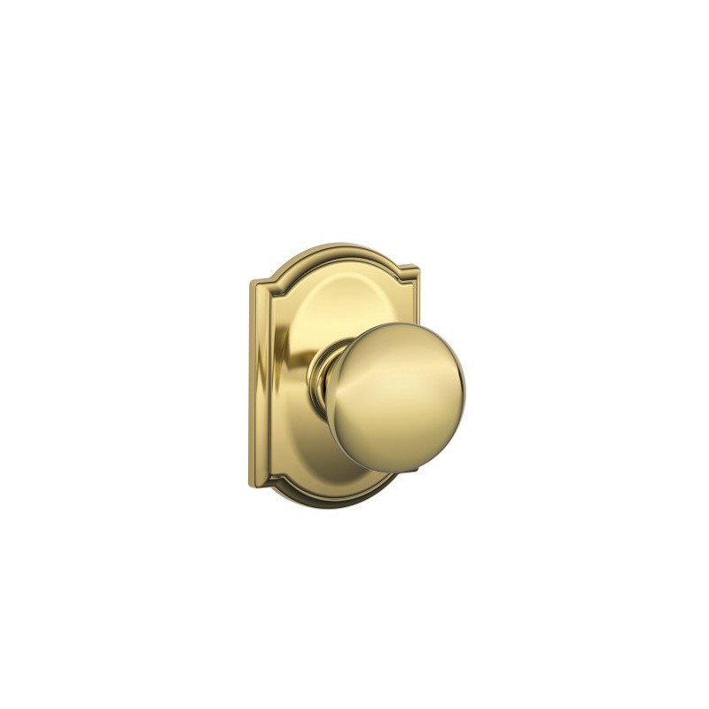 SCHLAGE F10 PLY 505 CAM Camelot Collection Plymouth Passage Knob,