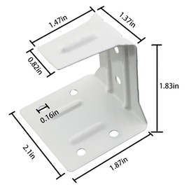 Caishun 2PCS 2-1/4 Inch Curtain Centre Support Mounting Code Roller Blind Mounting Device Fitting Blinds Curtain Fitting White Centre Support Bracket for 2 Inch Thin Blind Frame