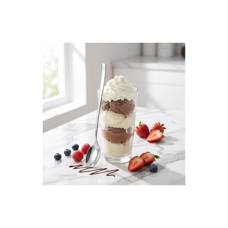 Cuchara de té helado de mango largo, Cuchara de helado