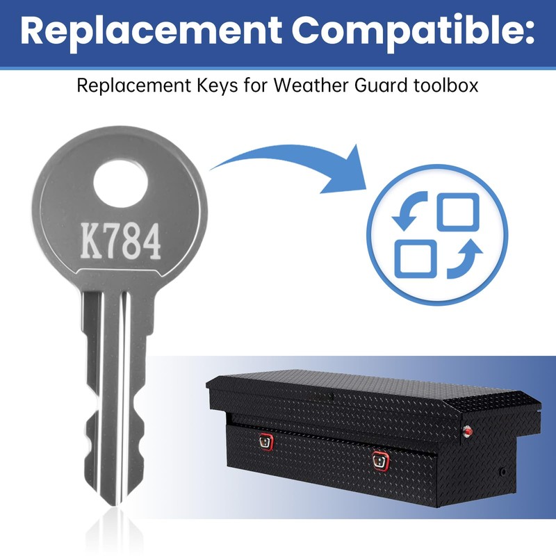 Replacement Keys for Weather Guard Tool Box, Replacement Weather Guard