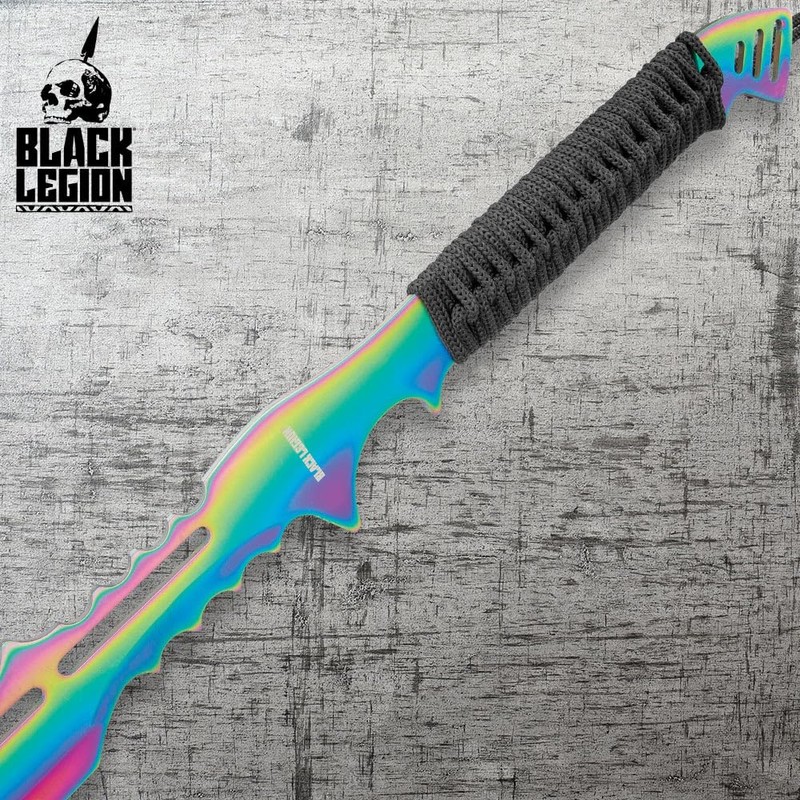 Black Legion Atlantis Fantasy Sword with Sheath | One-Piece Stainless