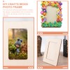 ibasenice Diy Wooden Photo Frame 20 Pcs Kid Crafts Blank