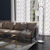 Ceybo 63 in. Brushed Silver Floor Lamp with Opal Globe