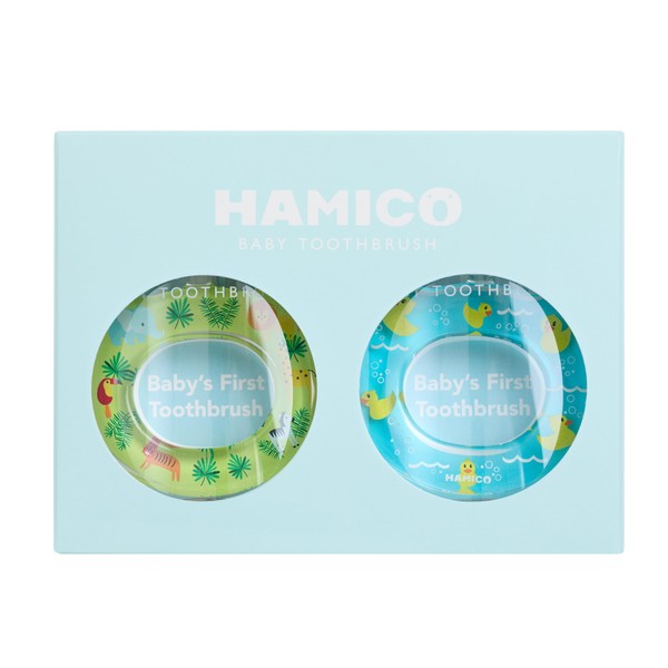 HAMICO Baby Toothbrush Gift Set Gentle, Extra-Soft Bristles for Baby’s