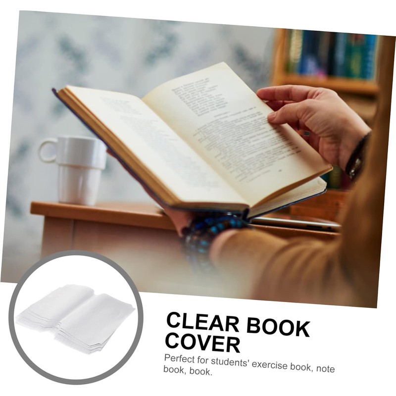 20 Forros Adhesivos Transparentes Para Libros 13.38X9.84In Películas Protectoras Impermeables