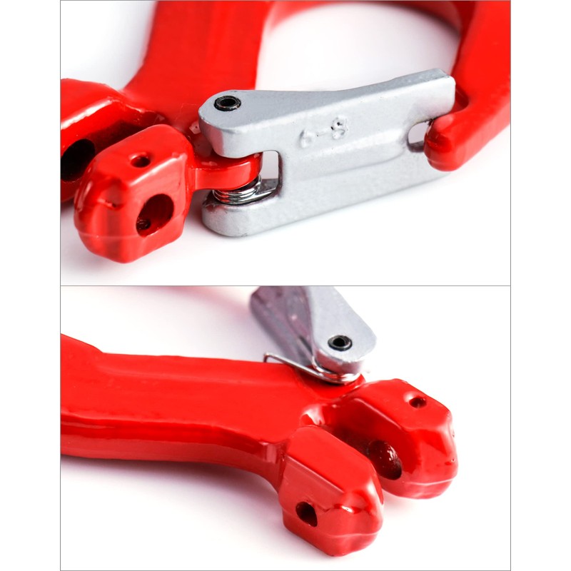 QWORK 5/16" Clevis Slip Hook with Latch, 2 Pack, 2470