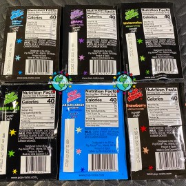 Pop Rocks LOT OF 6X POP ROCKS CANDY PACKS PUNCH+GRAPE+WA