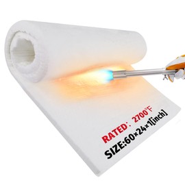 Nelyrho Insulation Blanket, 1500C/2700F(60”*24”*1”/1 Piece), Ceramic Fiber Insulation Blanket, Fireproof Insulation for Dishwasher, Kilns, Forges, Boiler, Pizza Oven, Fireplace, Chimney