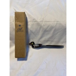 New Vintage AVON Gift Collection Duck Wooden Hand Painted Letter Opener Purple