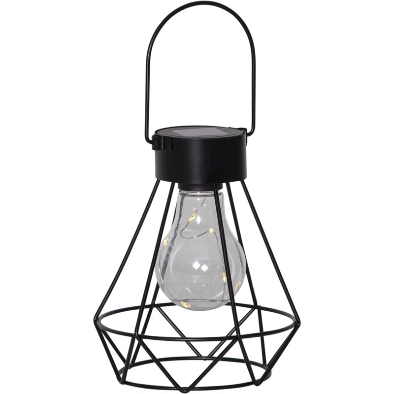 Best Season 481-49 LED Solar Lantern, Patio Lighting, Black, Approx.