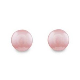 Classic Pink Color 6mm Faux Pearl Stud Earrings - Pierced Post