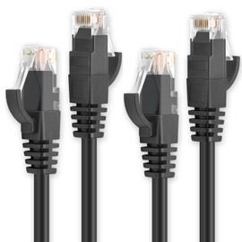 Ercielook - Cable Ethernet de 1 pie (2 unidades), cable de red de alta velocidad Cat 6 con conectores Rj45, cable de conexión corto para panel de conexiones, interruptor