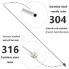 LINLAN 15.7-in Stainless Steel Aquarium Plant Fertilizer Injector Kit -