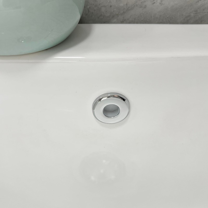 2-Pack Brass Sink Overflow Cover Ring, Round Bathroom Basin Overflow