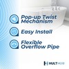 Hulthor Pop-Up Bath Waste and Overflow Kit Matte Black -
