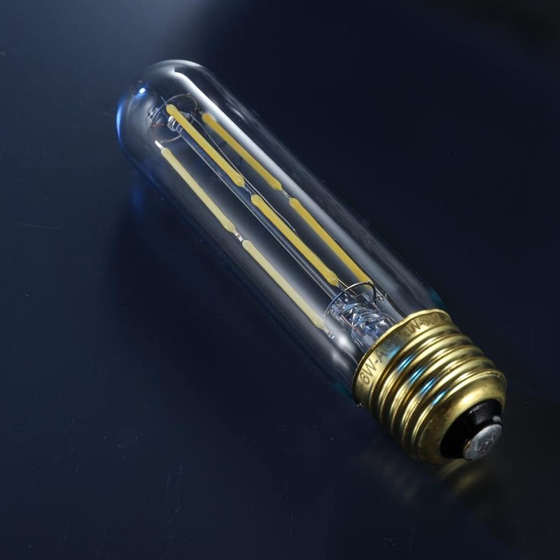 E26 Tubular Light Bulb 6W,Dimmable Led Tube Bulbs,Cool White 5000K,60