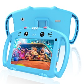 VESWWE Kids Tablet for Children 7 Inch Children's Tablet Android with WiFi 2GB 32G ROM Dual Camera Parental Control Children's Tablet from 3 Years to 14 (Blue)