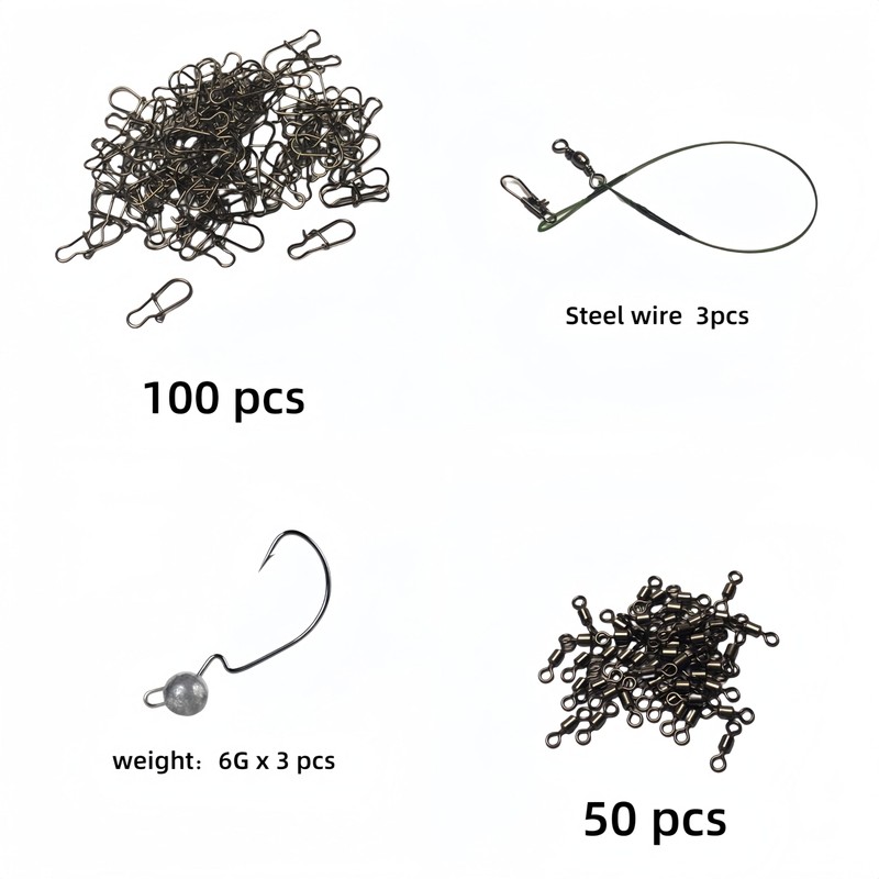 DAYUYUE 210 Pieces Soft Bait Fishing Lure Set with Bionic