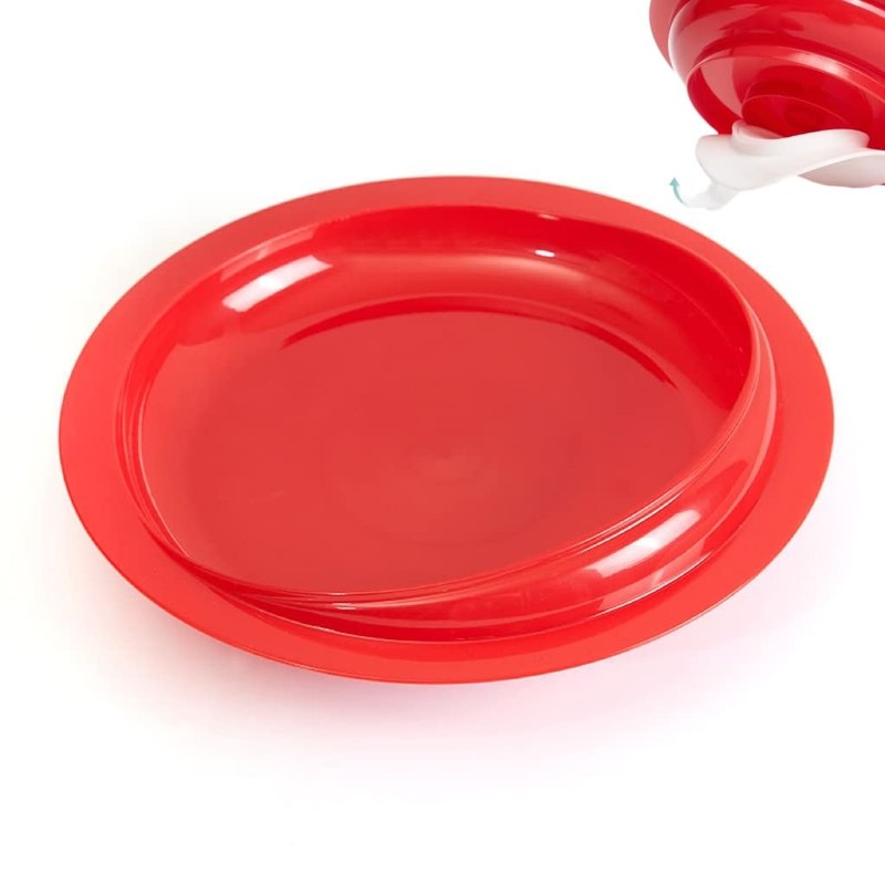 pekokavo Spill Proof Scoop Plate with Non-Skid Suction Base, 9.2"