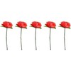 5 Pcs Red Folding Rose/Rose Appearing Magic Tricks Flower Appearing